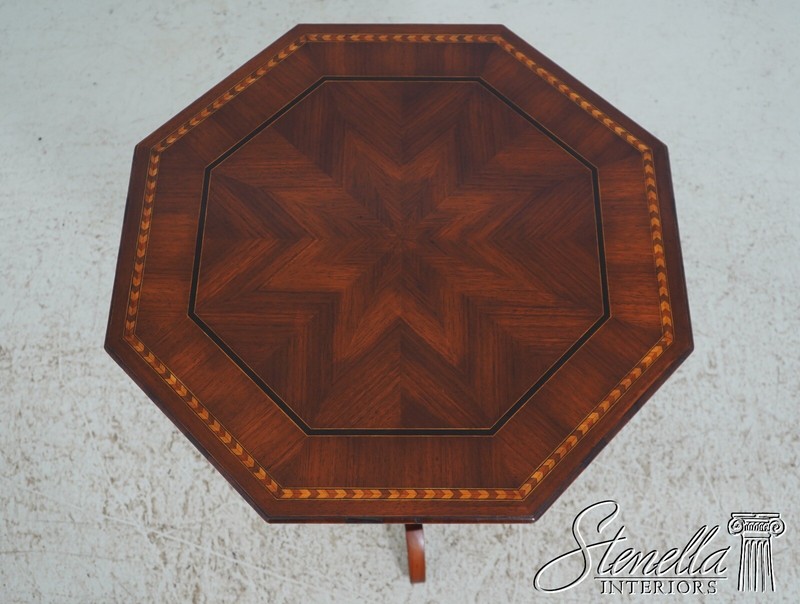 L64457: ALFONSO MARINA Distressed Inlaid Continental Style Lamp Table gallery