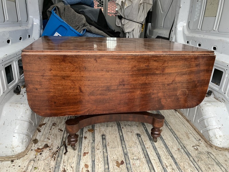 classical empire period drop leaf center table Choice cherry and mahogany
