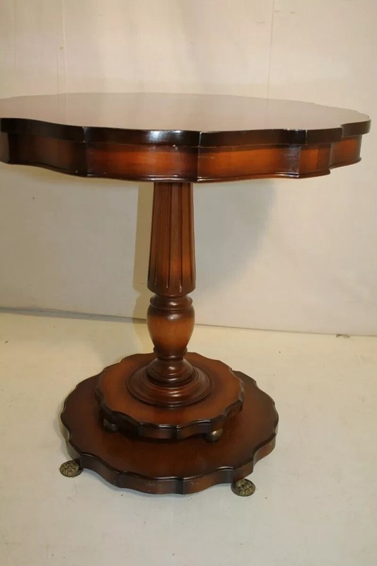 Beautiful Regency Style Fruitwood Decorative Side End Table, c. 1940's gallery