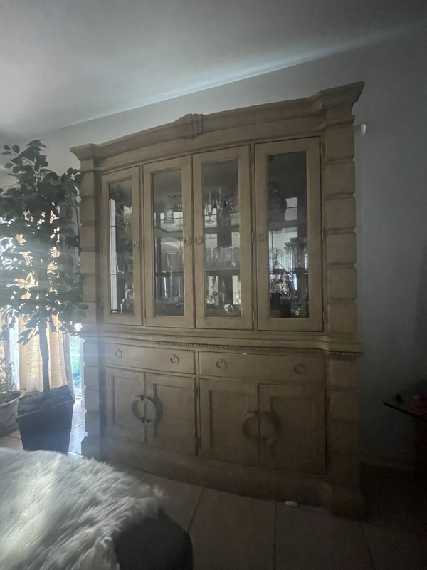 Table, Chairs, The Other Thing Is a cabinet .You Can Store Glass Cups And Plates gallery