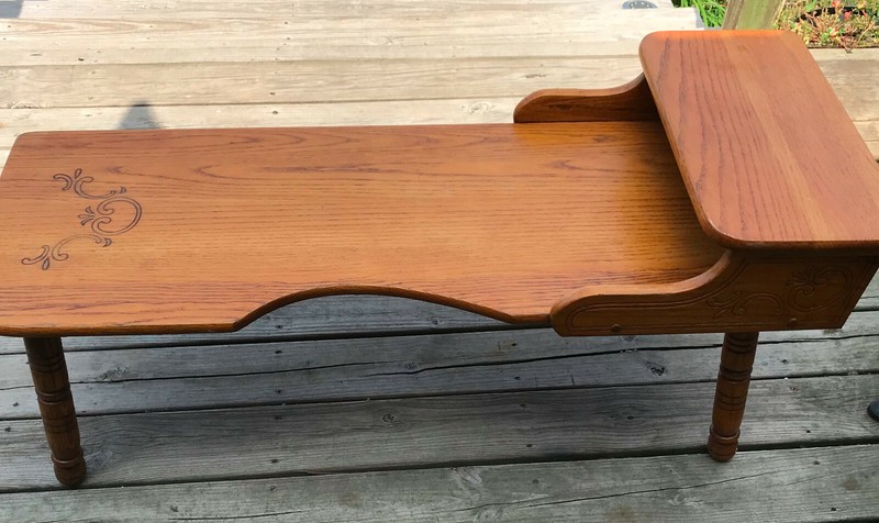Mid Century Oak Carved Coffee Table (CT-113)