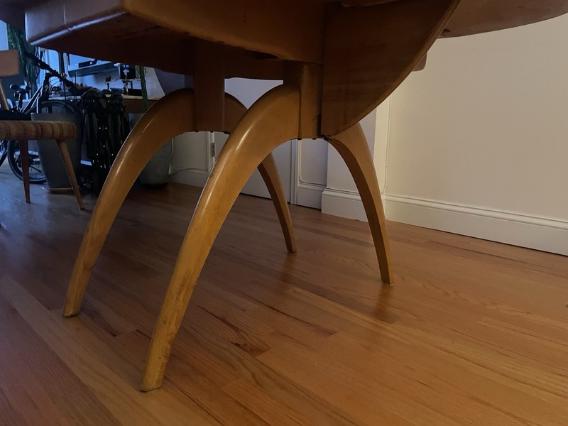 Mid-Century Modern Heywood Wakefield Wishbone Drop Leaf Butterfly Dining Table gallery