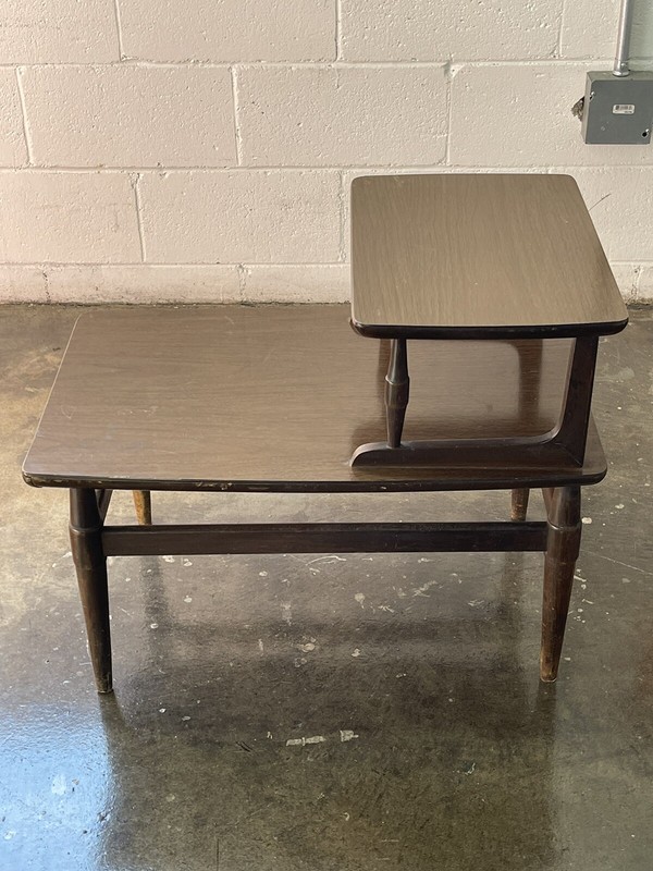 Vintage End Table Step 2 Tier MCM Furniture Antique gallery