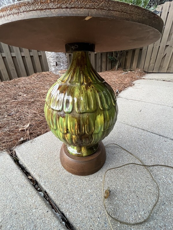 Vtg MCM Floor Table Lamp Ceramic 4ft Tall 1960s 1970s Needs TLC gallery