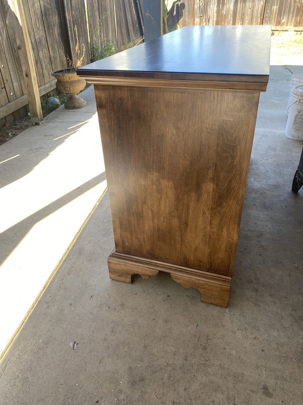 1980s Ethan Allen Circa 1776 Traditional 7 Drawer Low Double Dresser (18-5112) gallery