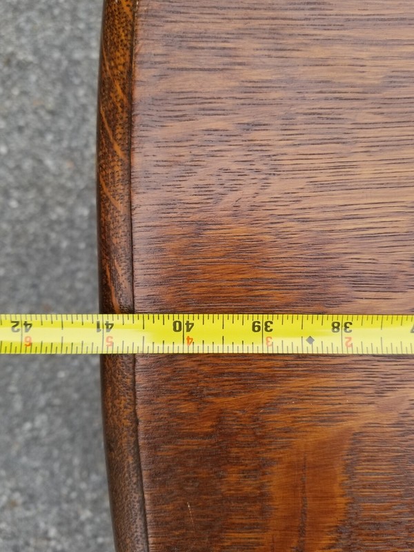 Early 20th C. English Oak Drop-Leaf Dining Table With Barley Twist Gate-Legs gallery