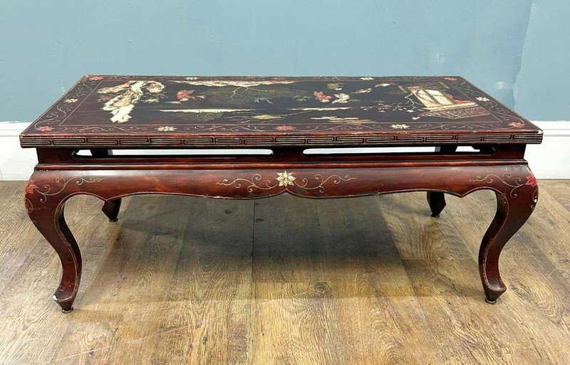 Chinese Lacquered Coffee Table Chinoiserie