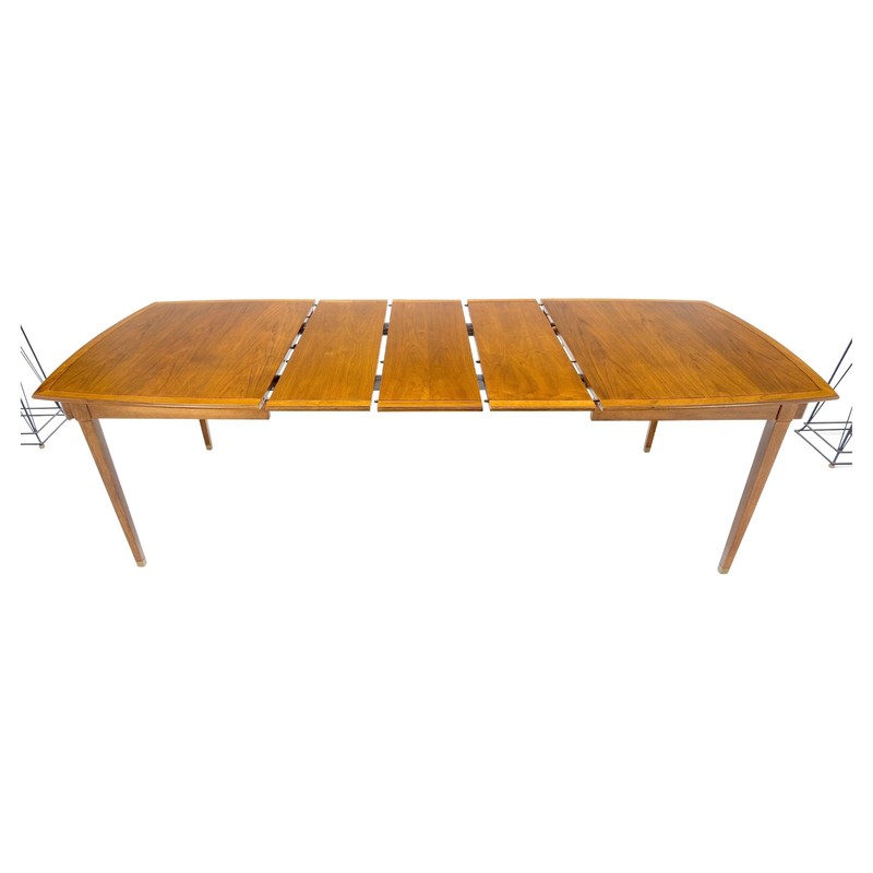American Light Walnut Boat Shape 3×12″ Extension Leaves Dining Banquet Table
