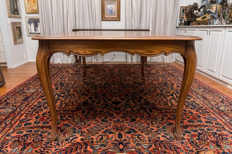 Vintage Louis XV Style Oak Dining Table gallery