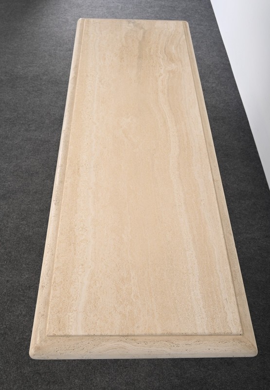 Travertine Console Table, 1980s gallery