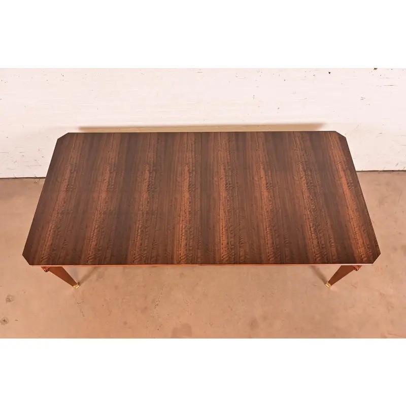 Theodore Alexander French Regency Burl Wood Dining Table, Newly Refinished gallery