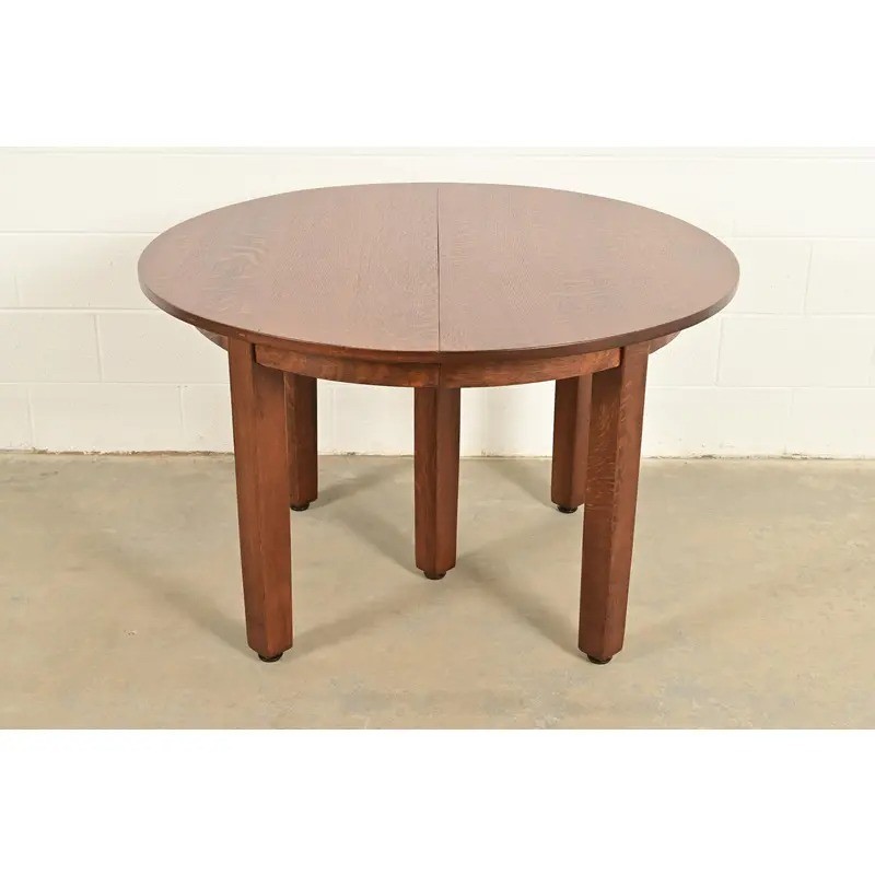 L. & J. G. Stickley Mission Oak Arts & Crafts Dining Table, Newly Refinished