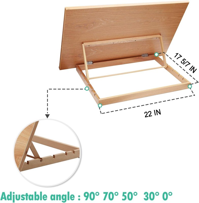 Adjustable Beechwood Drafting Table - Extra Large Easel for Artists & Crafters gallery