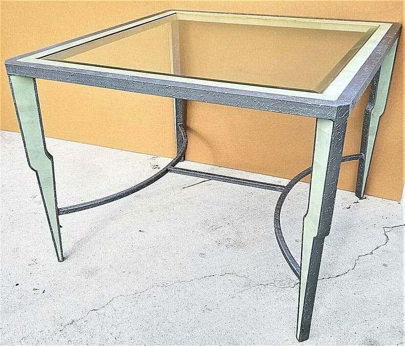 1980's Merle James Edelman for CASA BIQUE Tessellated Marble Dining Gaming Table gallery