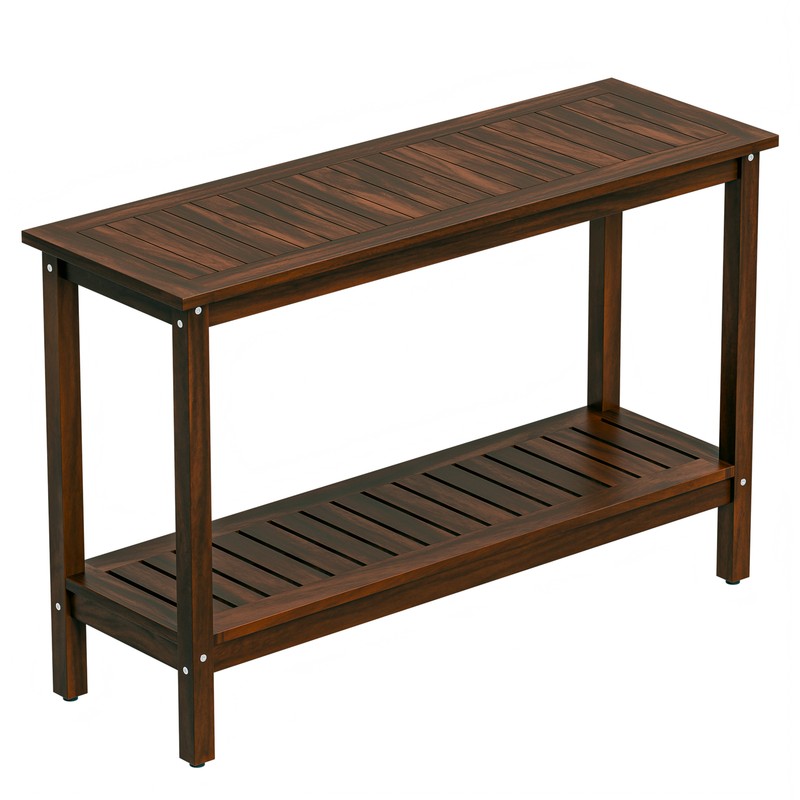 48" Console Table Storage Behind Couch Sofa Table w/ Shelves For Garden Coffee gallery