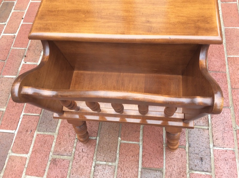 Vtg Mid-Century Heywood Wakefield End Table Magazine Rack W / Storage -Very Good gallery