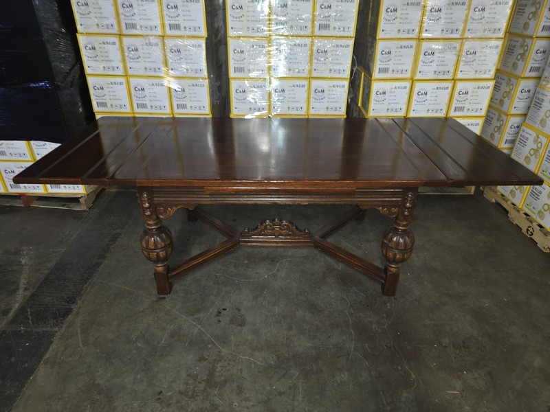 Antique/Vintage Jacobean dining table, ENGLISH OAK DELIVERY 5'2"-8ftx40" gallery