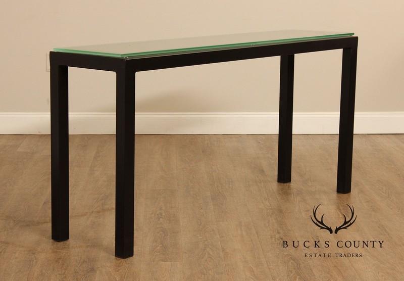 Charleston Forge Glass Top Cast Parsons Console Table gallery