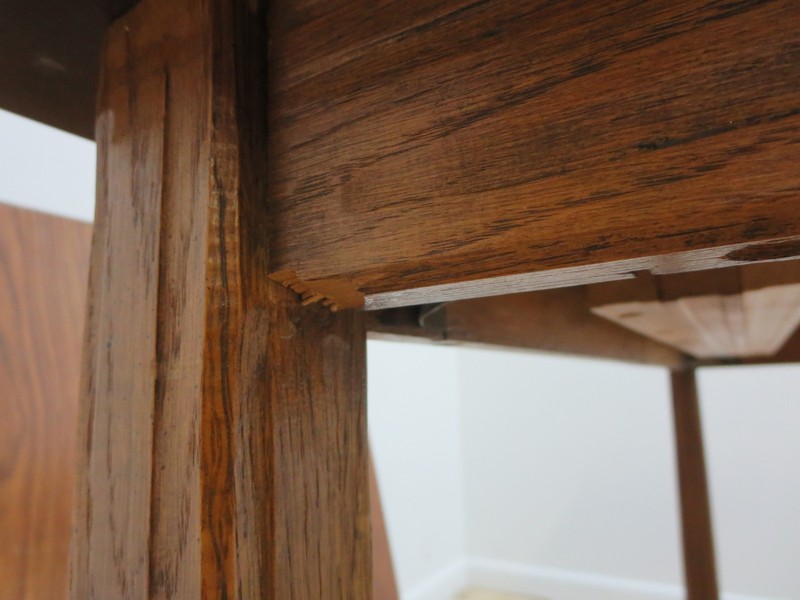 Brandt Ranch Oak Rustic Lodge Dining Room work Table Mid Century Cowboy cabin gallery
