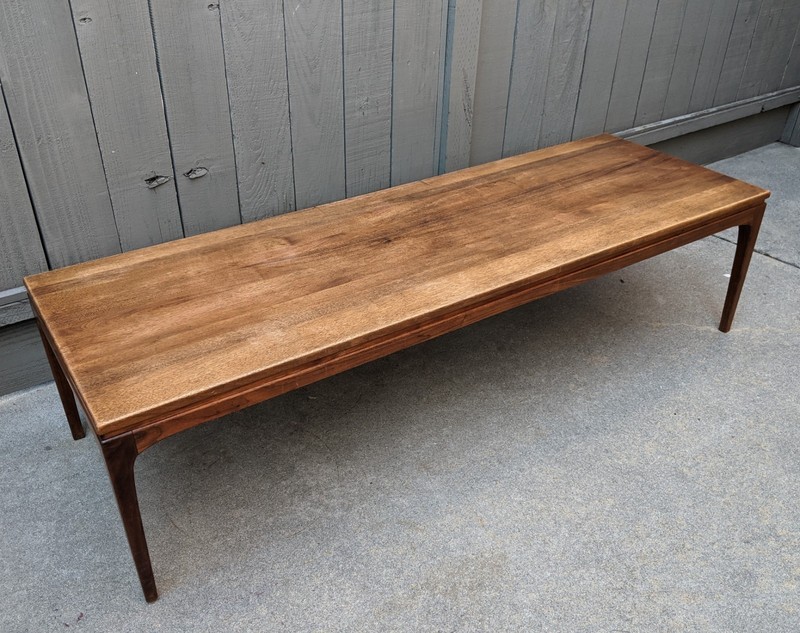 ACE-HI Rare Mid Century Modern Solid Walnut Not Veneer Coffee Table Not Lane MCM