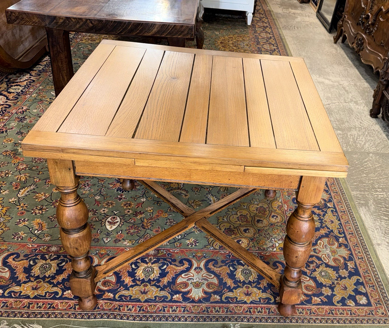 English Antique Oak Draw Leaf Table / Kitchen Table gallery