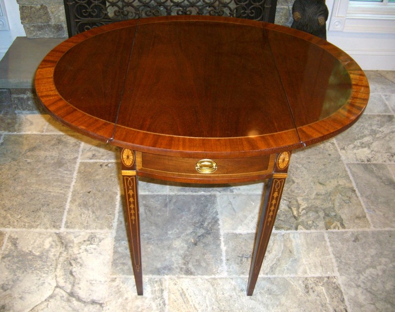 Council Craftsman Inlaid Mahogany George III Federal, Hepplewhite,Pembroke Table gallery