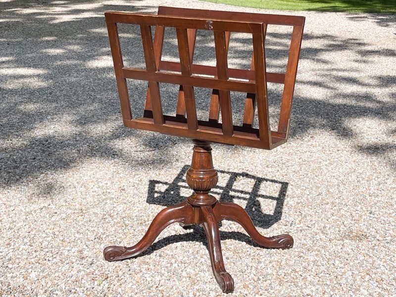 Antique Victorian Mahogany Double-Sided Folio Stand