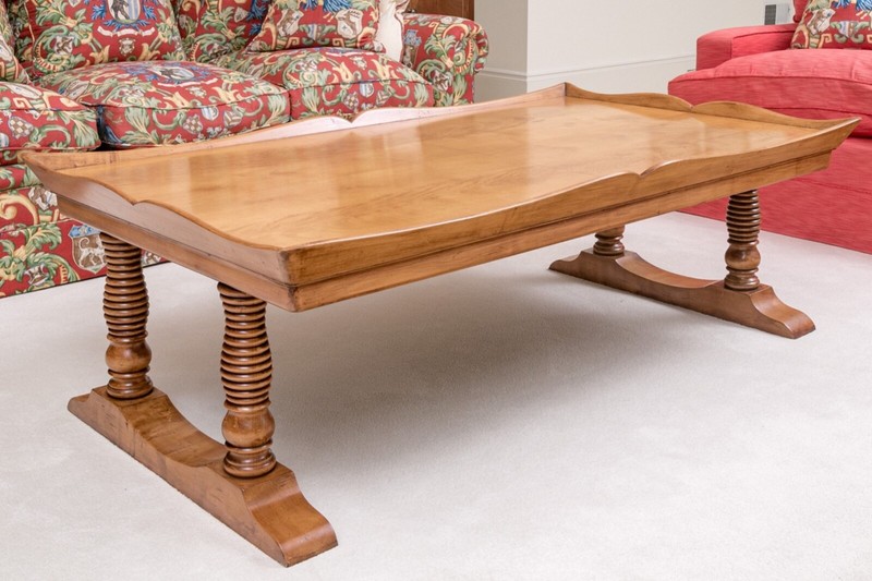 Vintage solid Maple Gallery Top Rectangular Coffee Table