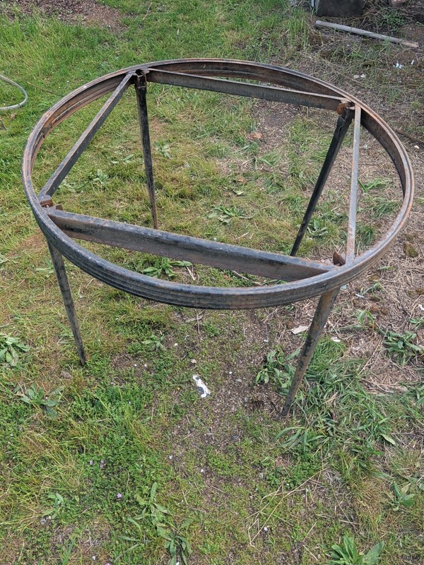 Vintage Metal Folding Table From The Fortys 40s All Intact gallery