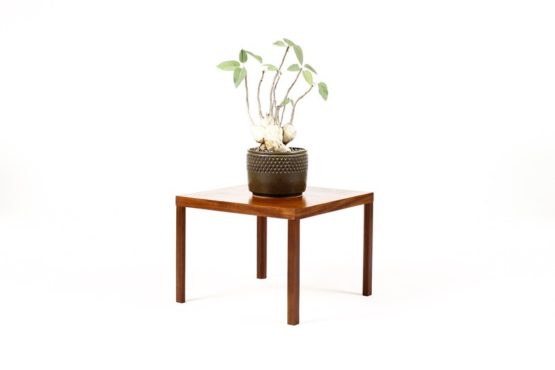 Danish Modern / Mid Century Square Teak Square Side Table — Hans Olsen — B