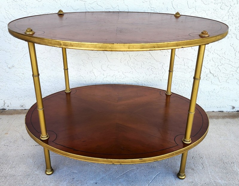 Mid Century Table 2 Tier Hollywood Regency gallery