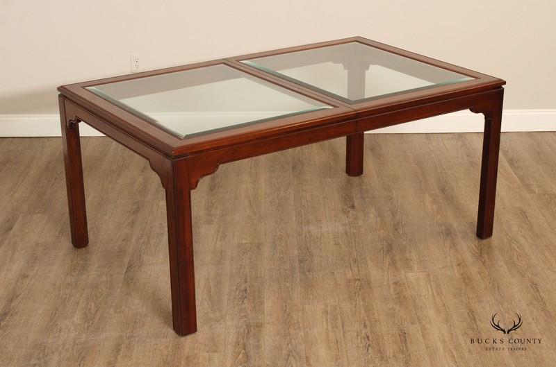 Ethan Allen Canova Campaign Style Cherry Extendable Dining Table gallery