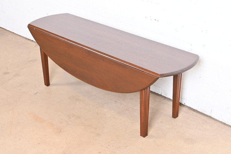 Kittinger American Colonial Mahogany Drop Leaf Coffee Table, Newly Refinished gallery