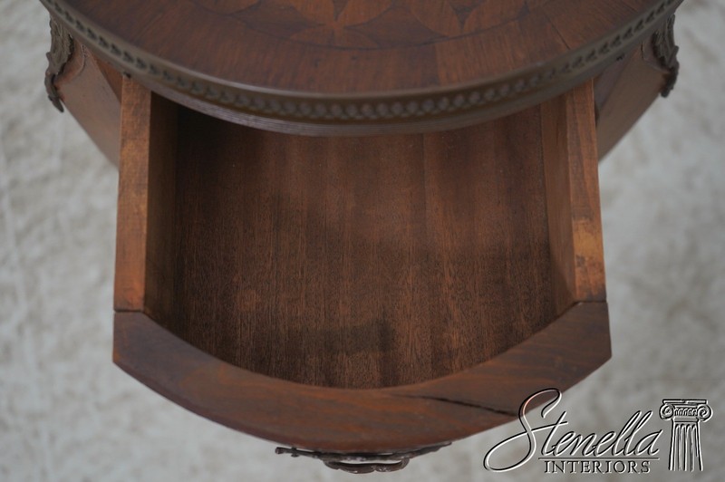 LF70162: Vintage French Neoclassical Marquetry Side Table gallery