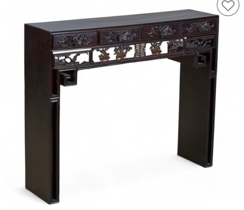 Asian Ebonised Sid Table 33” X 40” X 9”