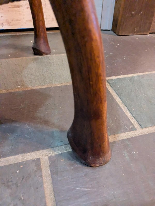 Antique Primitive Axe Handle Accent Lamp Table Nightstand End Rare Old Unsigned gallery