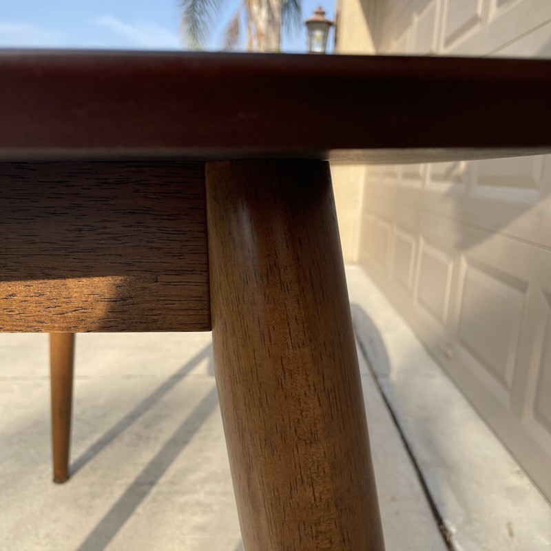 Vintage MCM Danish Style Rectangular Office Coffee/Tea Dinning Medium Wood Table gallery