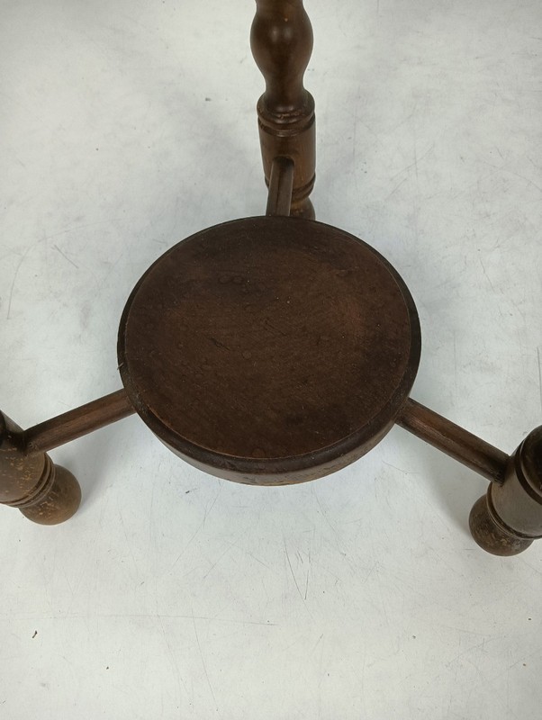 Jacobean Bobbin Legs Wood Side Occasional Table Pedestal Plant Stand Two Tier Ba gallery