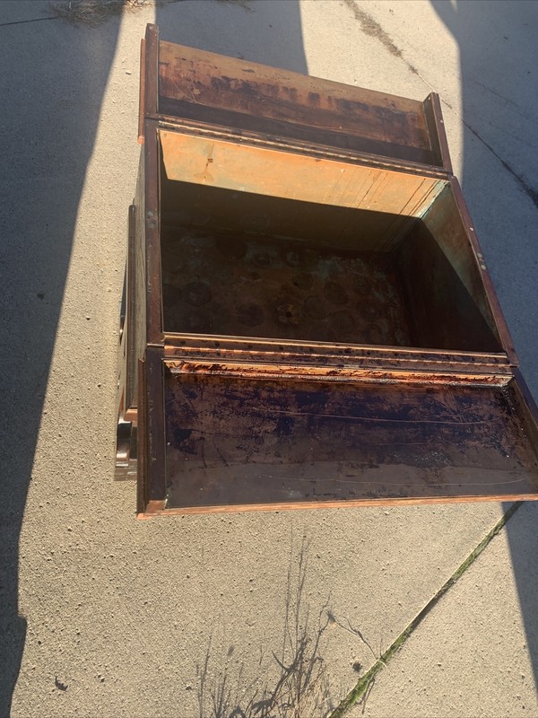 Antique Copper Lined Table Cooler Bar Imperial Furniture Grand Rapids Rare gallery