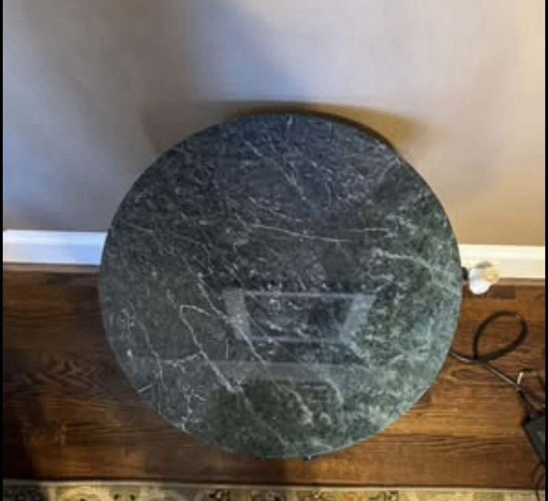 Mid 20th Century Regency Style Marble Pedestal Side Table from bombay company gallery