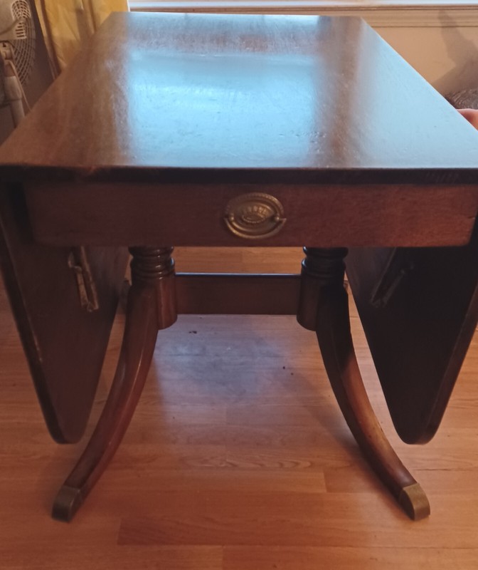 Antique 1952 Gate Leg Table Drop Leaf Hepplewhite Sheraton