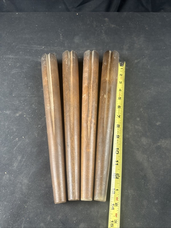 Vintage Post Century Modern Table Legs 14” Wood Set Of 4 1970s