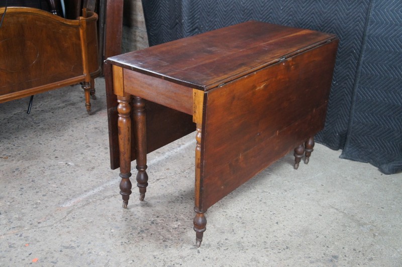 Antique Country Farmhouse Cherry Dropleaf Gateleg Dining Table Console gallery