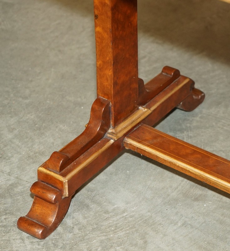 RESTORED WALNUT SATINWOOD & MAHOGANY ANTIQUE VICTORIAN CHESSBOARD GAMES TABLE gallery