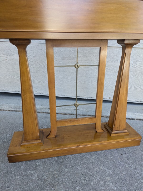 Vintage Mid Century Modern Maple Wood Plant Stand Console Table Trough Box F34 gallery
