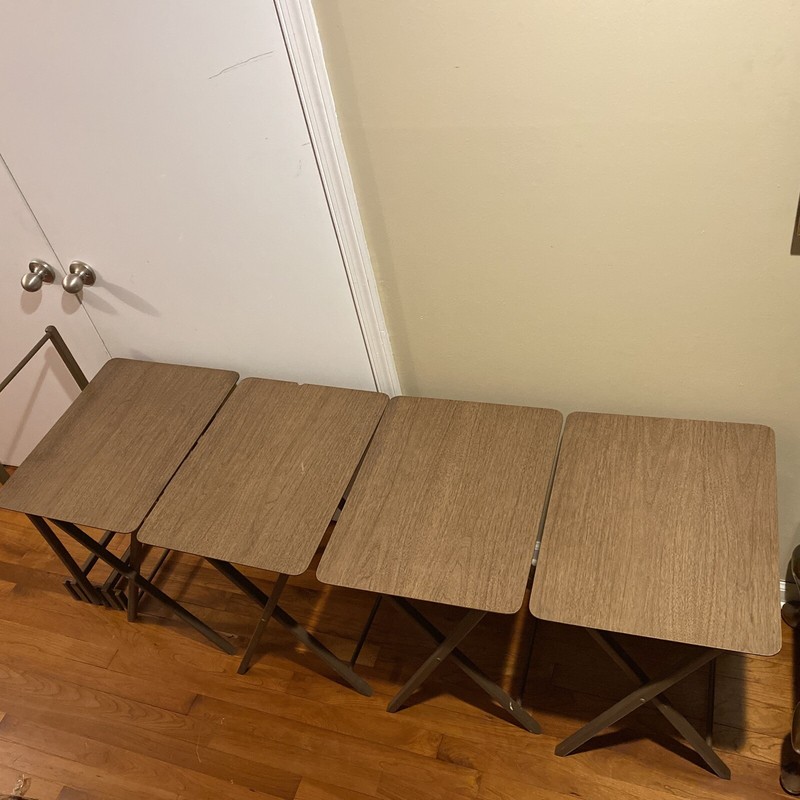 Vintage ARTEX Buttlerette Folding TV Tray Snack Serving Tables w/ Stand