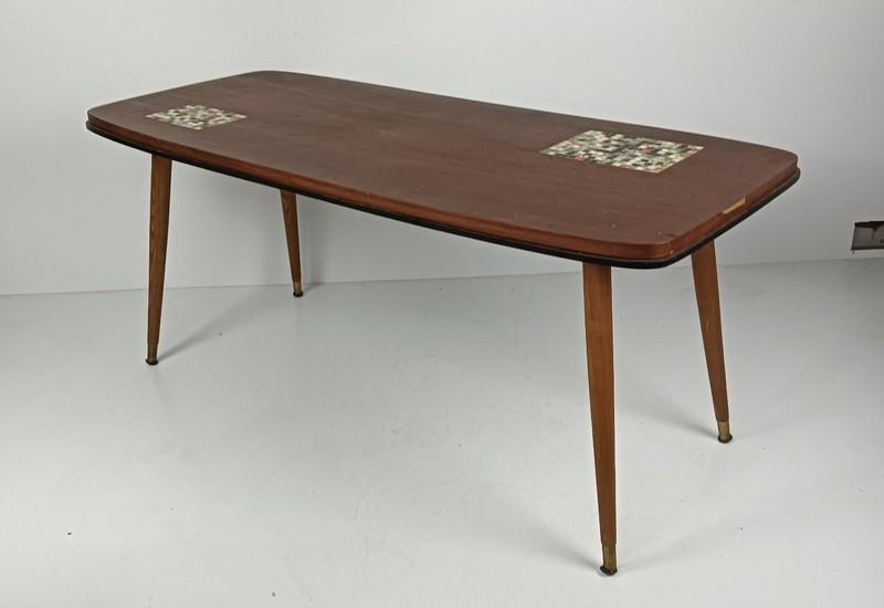 Teak vintage retro table ceramic tiles mosaic pattern Funky coffee occasional ta gallery