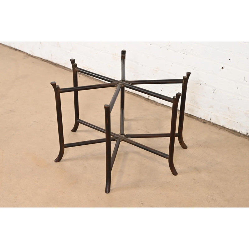 Baker Furniture Style Hollywood Regency Chinoiserie Faux Bamboo Coffee Table gallery