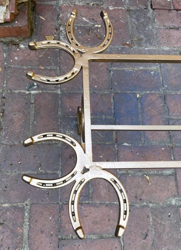 Antique Wrought iron Horse Shoe Table Circa 1940’s 1 Of A Kind ! Stunning