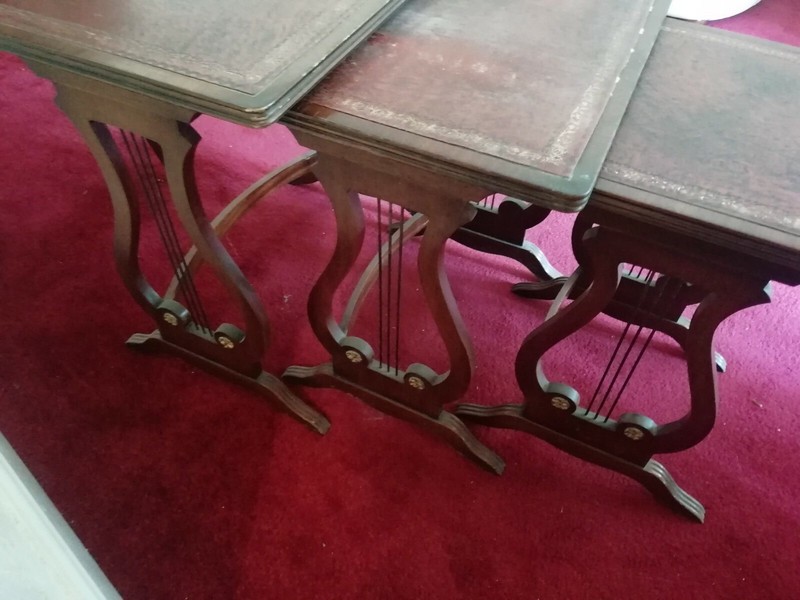 nest of three tables - Leather topped, age unknown gallery